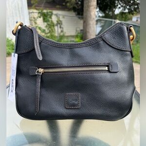 Dooney & Bourke - Florentine small Hobo Bag in Black Red Interior